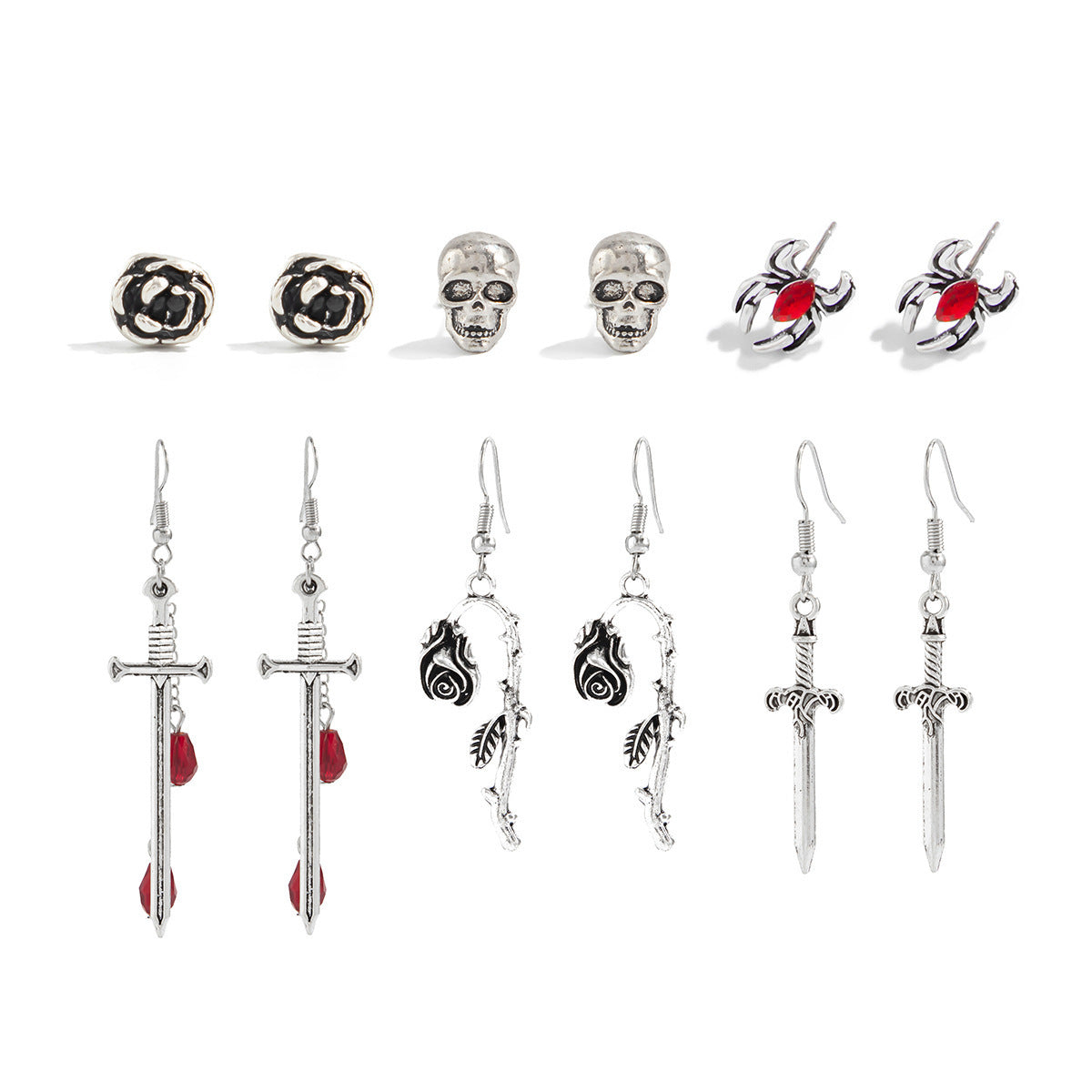 Wholesale Zinc Alloy Gothic Cross Ear Studs Dark Design  Fashion Accessory