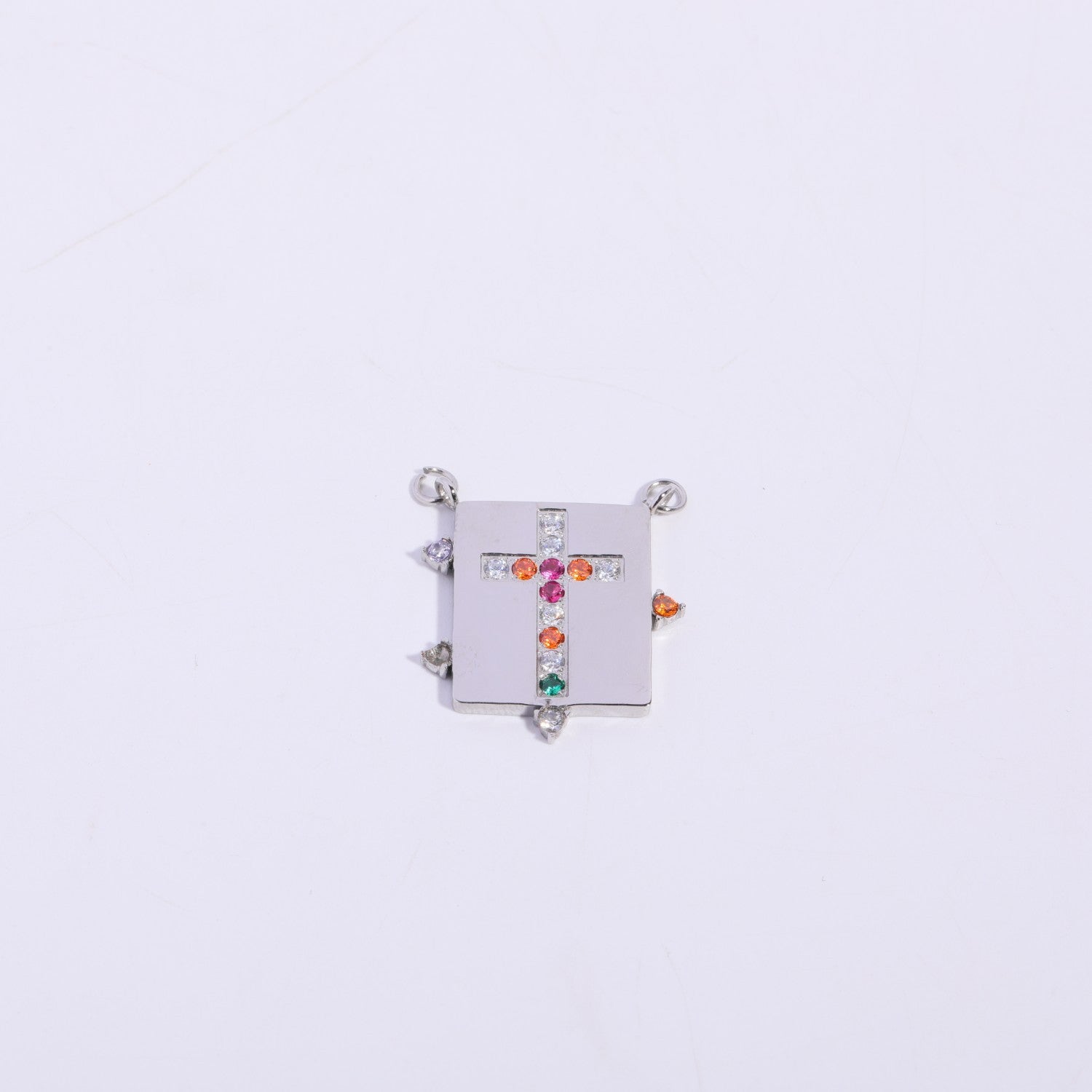 Wholesale Titanium Steel color 12 birthstone pendant diy accessories necklace