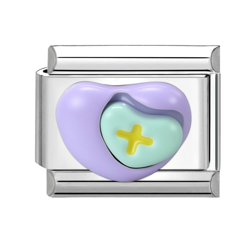 Wholesale Italian Charm Bracelet 9mm DIY Splicing Cute Creative Stainless Steel Composable Bracelet