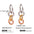 Wholesale  stainless steel color matching circle earrings