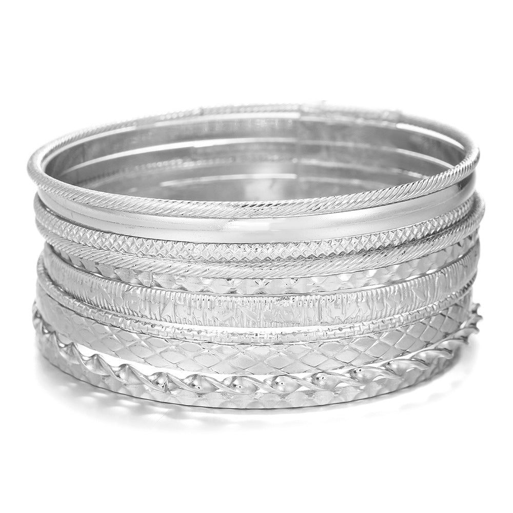Wholesale Set of 12 Bracelets Set Cross-Border Jewelry Bohemian Style Multi-Layer Alloy Bracelets