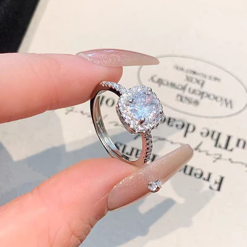 Wholesale Fairy Tale Wedding Ring Set - Adjustable Copper Couple Rings,  Unisex Electroplated,  Jewelry Accessory for Boutique Resale