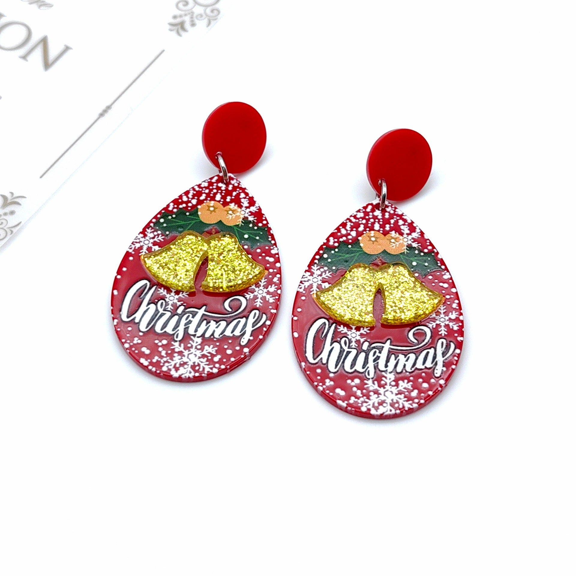 Wholesale Christmas Tree Snowman Acetate Acrylic Earrings ACC-ES-Xizhao004