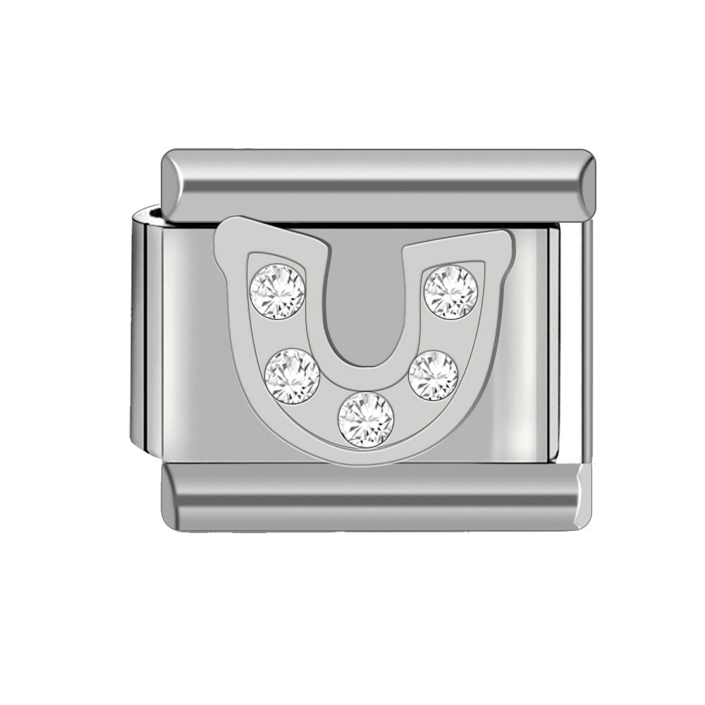 Wholesale Italian Charm Bracelet 9mm DIY Splicing Cute Creative Stainless Steel Composable Bracelet