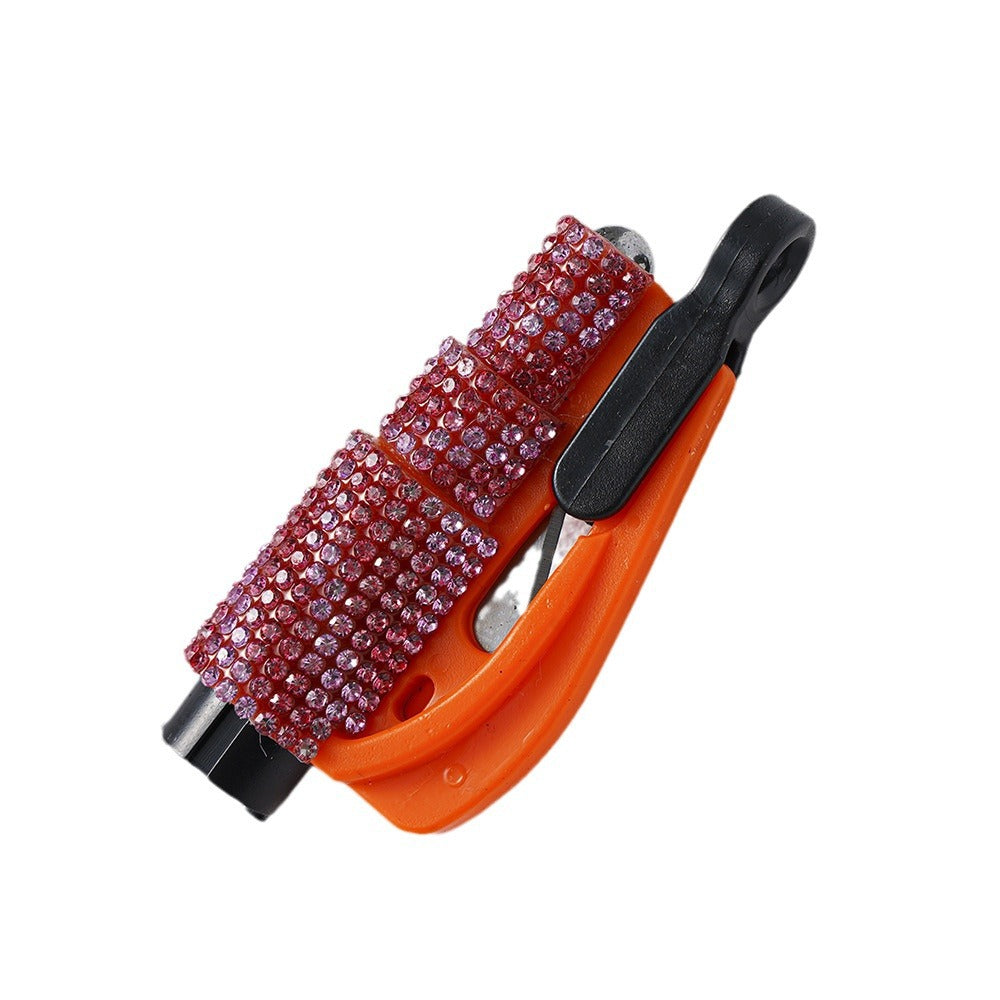 Wholesale Mini Car Hammer Seat Belt Release Keychain with Drill ACCVIP-KC-ZhiYa013
