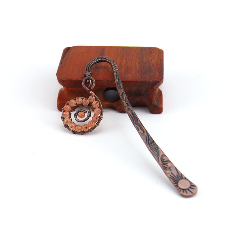 Wholesale Natural Stone Colorful Crystal Beads Conch Tree of Life Bookmark ACC-BM-HanX005