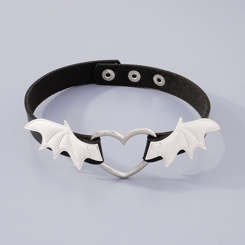 Wholesale  Gothic Punk Vampire Necklace Love Wings choker Necklace