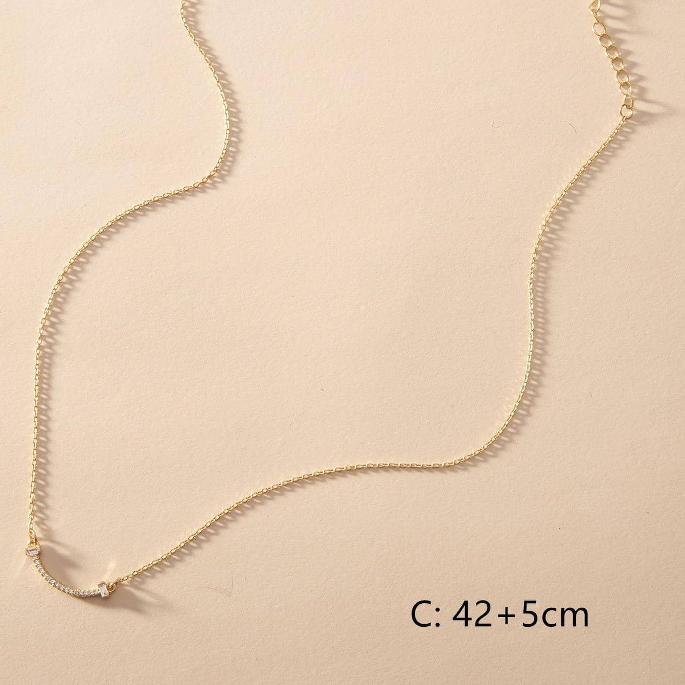 Wholesale  Light Luxury Full Diamond Love Necklace