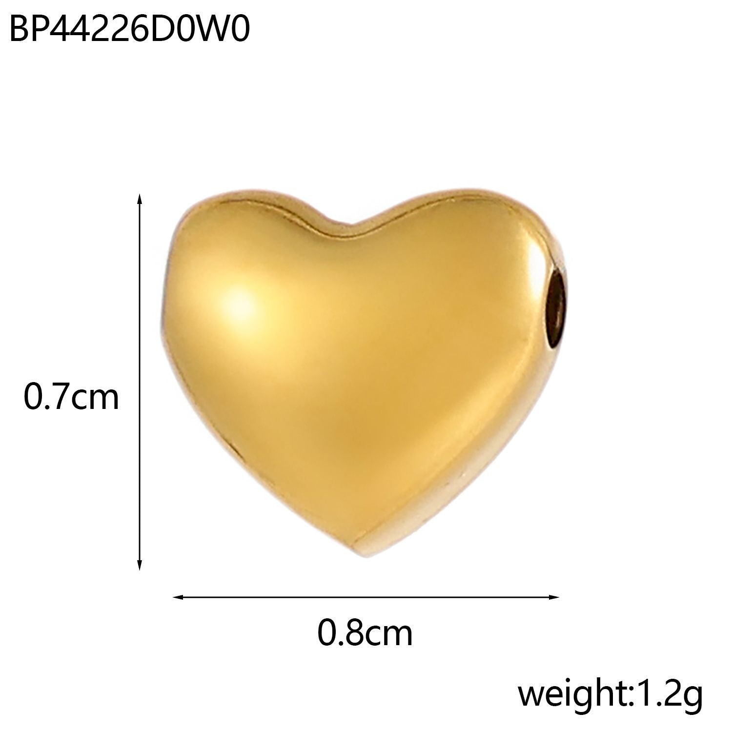 Wholesale Glossy heart five-pointed star stainless steel DIY pendant