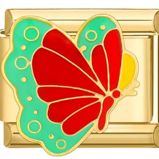 Wholesale  Italian Charm Bracelet 9mm DIY  insects and welded butterflies Creative Stainless Steel Composable Bracelet