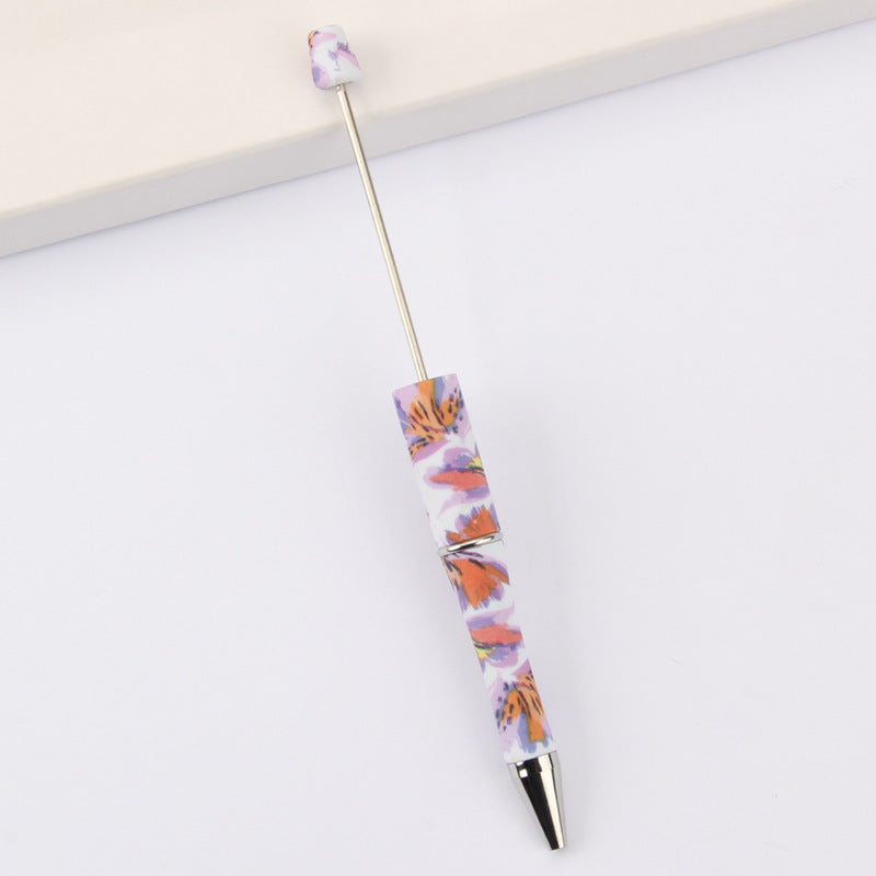 Wholesale Beadable Pens Leopard Print Floral Cow Independence Day Print DIY Beaded Pens ACC-PN-JinBN015