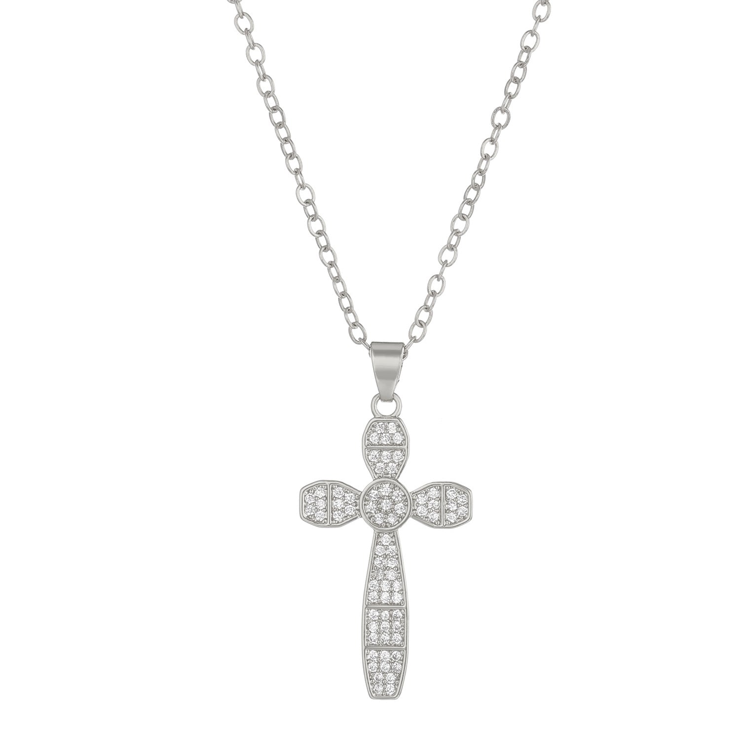 Wholesale Zircon Virgin Cross Necklace ACC-NE-MY004