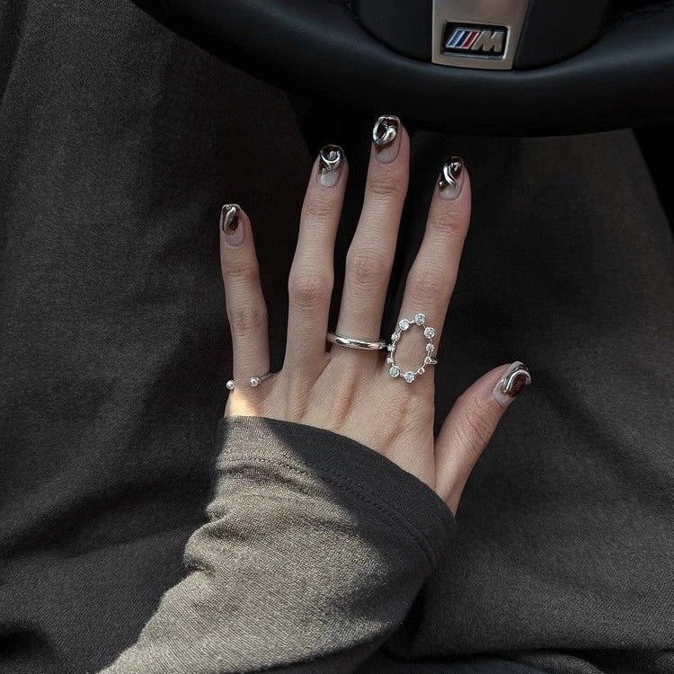 Wholesale  Diamond-encrusted Oval Ring etro Ring