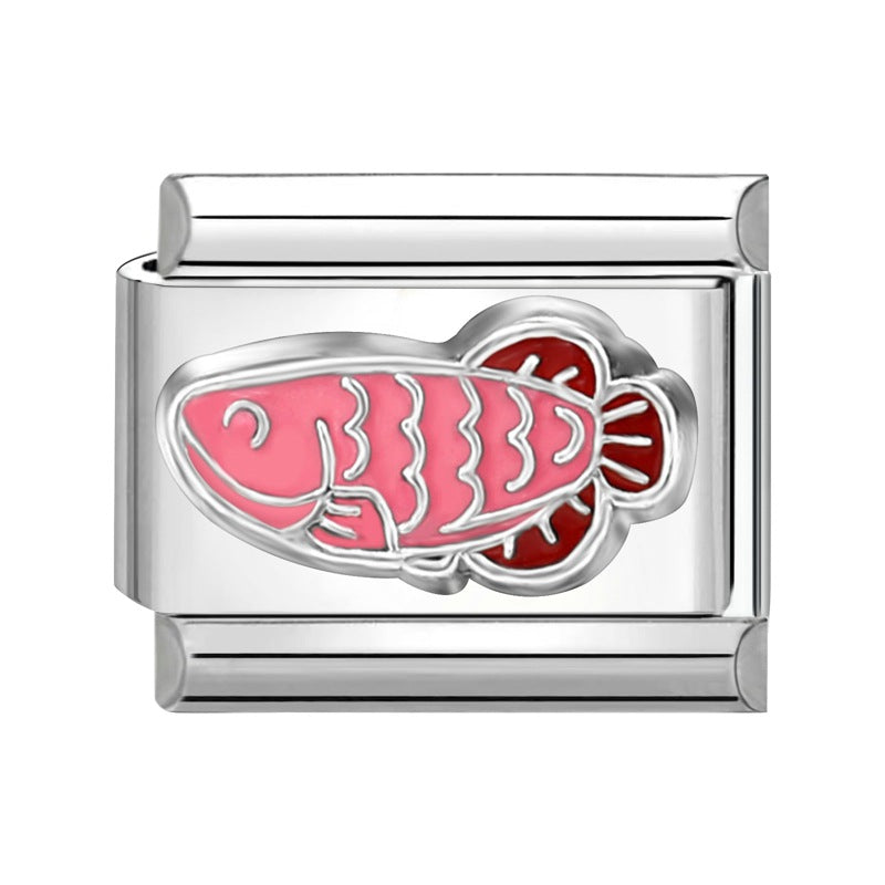 Wholesale Italian Charm Bracelet 9mm DIY Splicing Cute Creative Stainless Steel Composable Bracelet