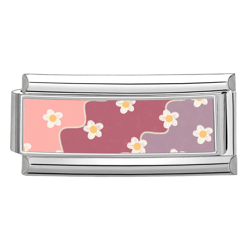 Wholesale 9mm Italian Charm Starter Bracelets DIY Flower Long Bracelet Stainless Steel Composable Bracelet