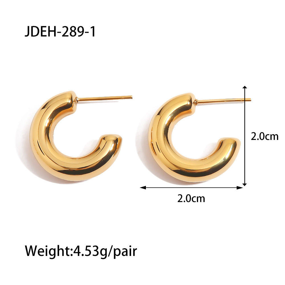 Wholesale geometric retro earrings titanium steel hollow earrings ACC-ES-Jied002