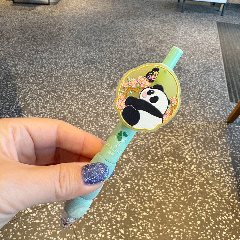 Wholesale Cute Acrylic Streamer Panda Ballpoint Pen