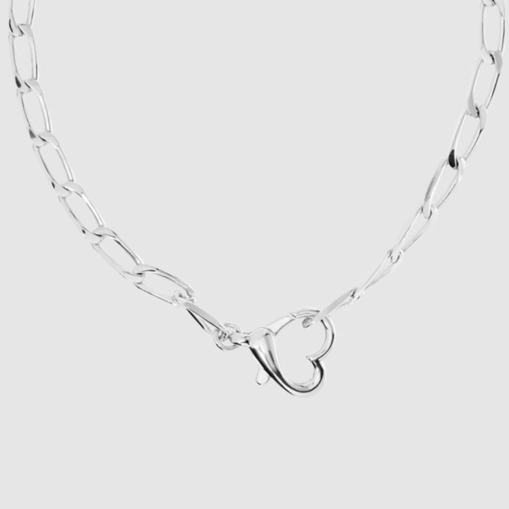 Wholesale  Valentine's Day Love Lock Necklace Stainless Steel Love Pendant Open Buckle Base Chain