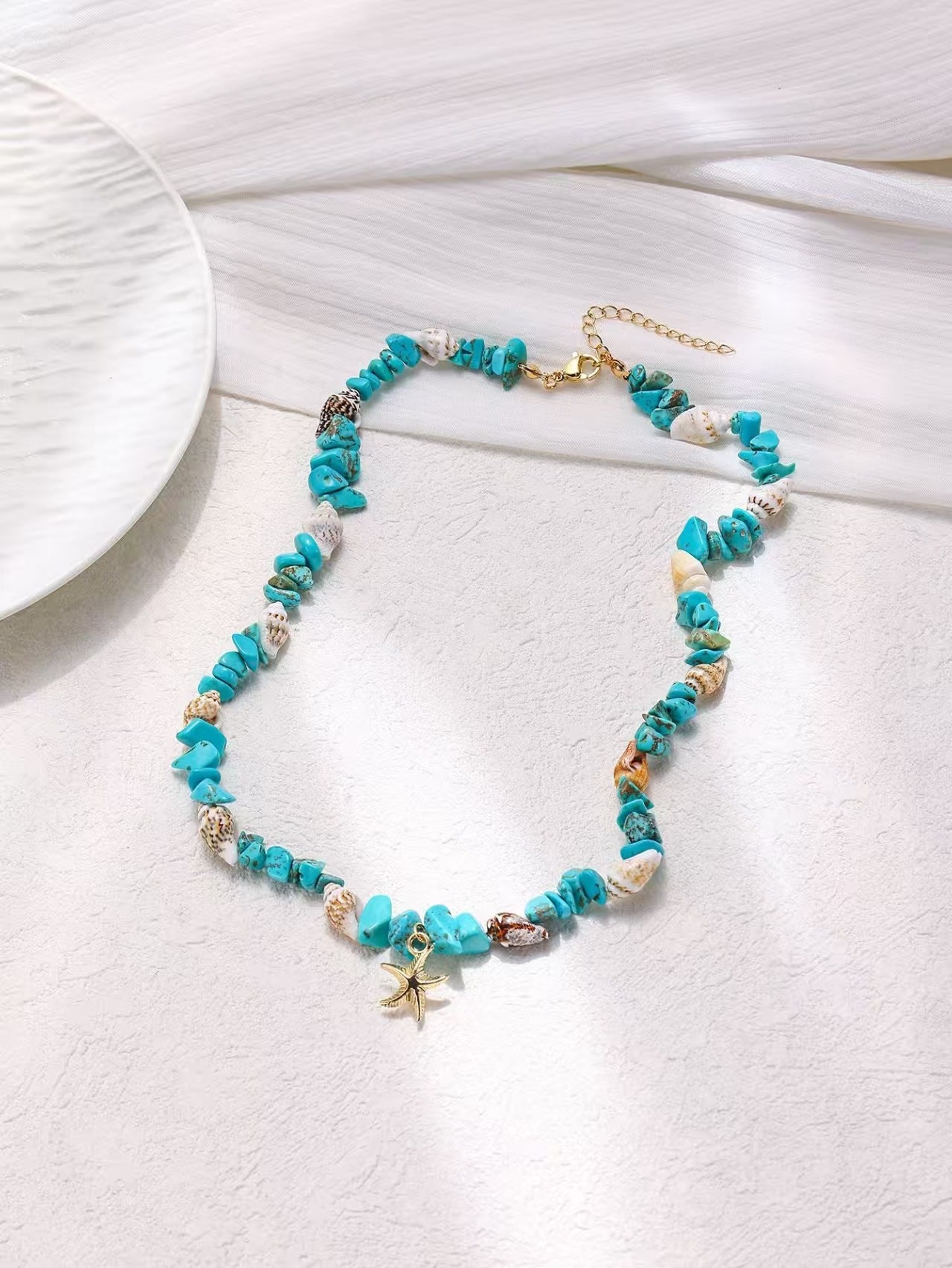 Wholesale Chic Beach Style Crystal Turquoise Bracelet - Jewelry Accessory for Boutique Resale