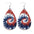 Wholesale  Independence Day leather earrings
