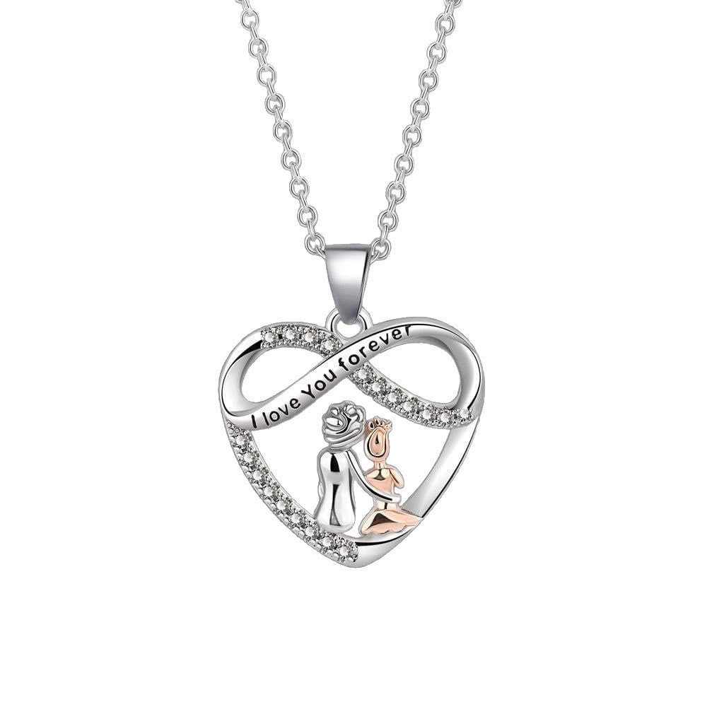 Wholesale Christmas hollow heart necklace love engraved necklace
