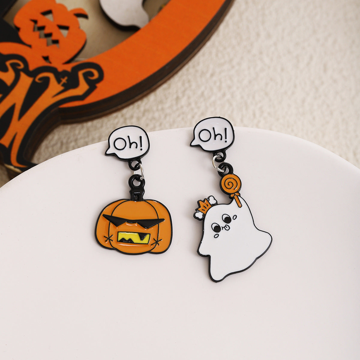Wholesale  cartoon cute ghost pumpkin earrings