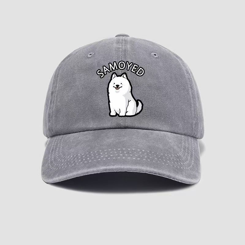 Wholesale puppy Samoyed cartoon baseball cap