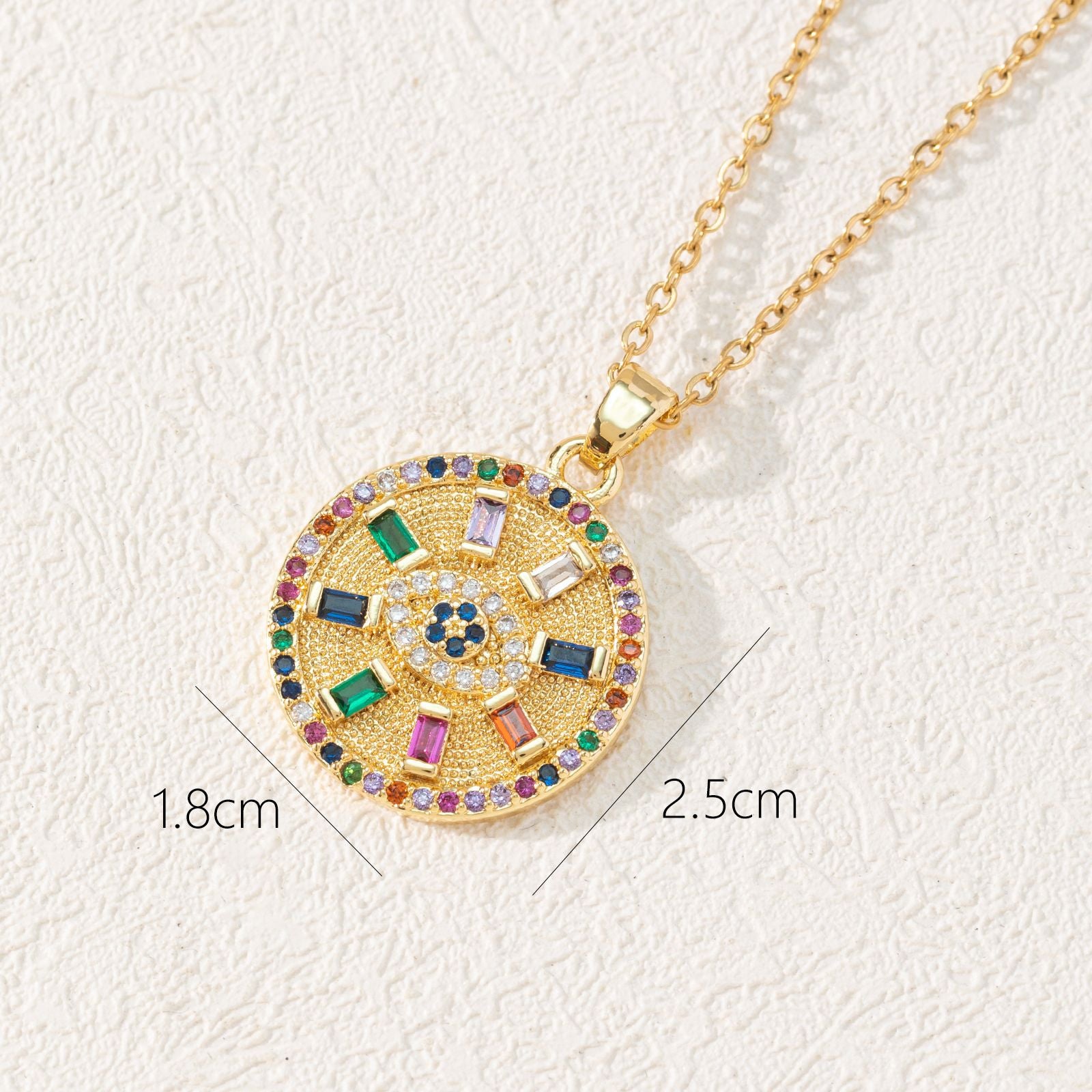 Wholesale Copper Eye Pendant Necklace Bohemian Style Fashion Jewelry Gift