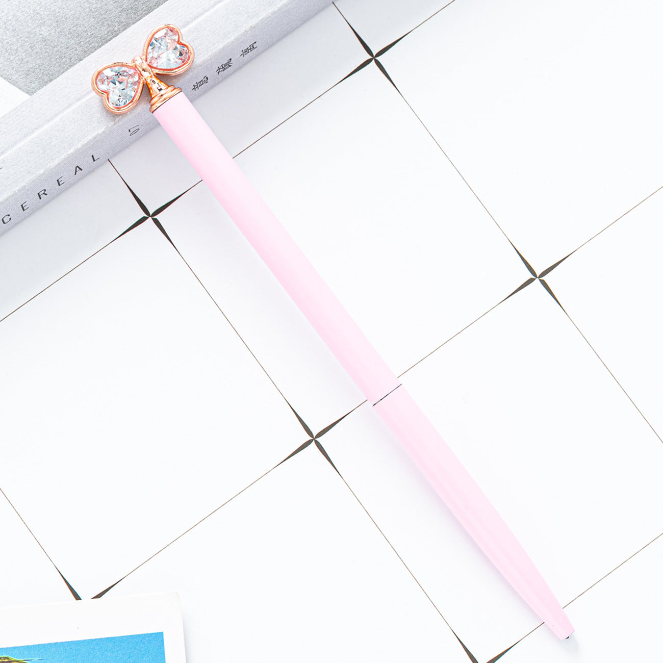 Wholesale Bow ball point pen cartoon cute high color value diamond crystal pen