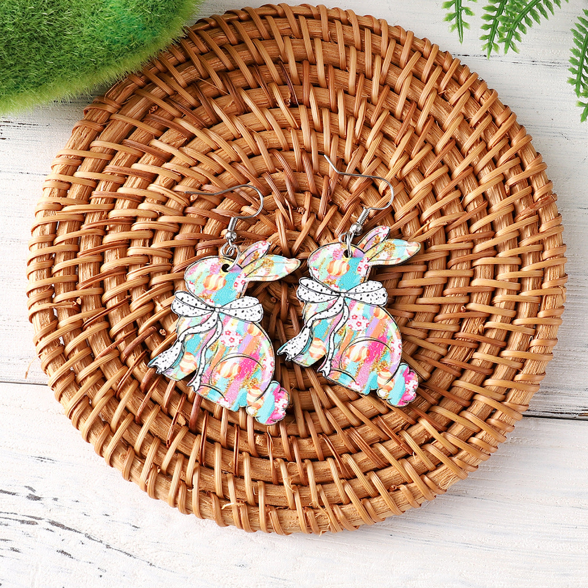 Wholesale Easter Bow Cross Rabbit Hen Pendant Earrings