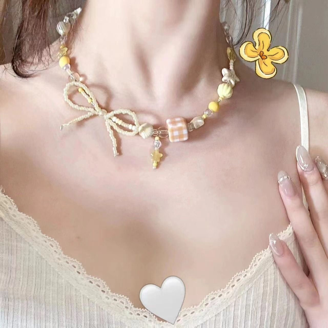 Wholesale  Pink Sausage Puppy Pearl Necklace