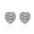 Wholesale  Love Micro Set Simulation Diamond Super Flash  Zircon Heart-shaped Earrings