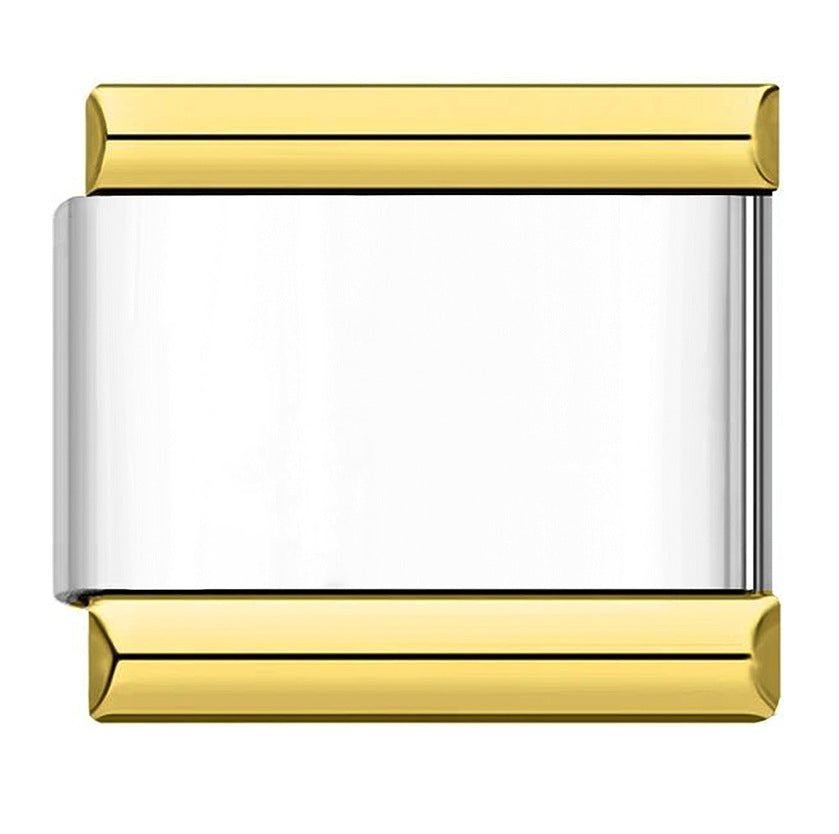 Wholesale  5PCS Italian Charm Bracelet 9mm DIY color light chain series  Creative Stainless Steel Composable Bracelet