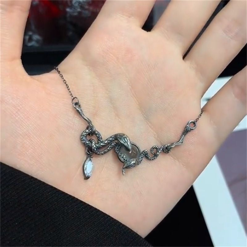 Wholesale Double Snake Play Beads Retro Old Necklace