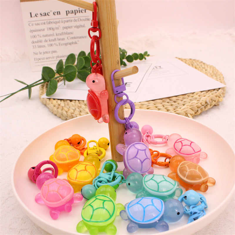Wholesale Creative Cartoon Cute Luminous Little Turtle Keychains ACC-KC-YiNian001