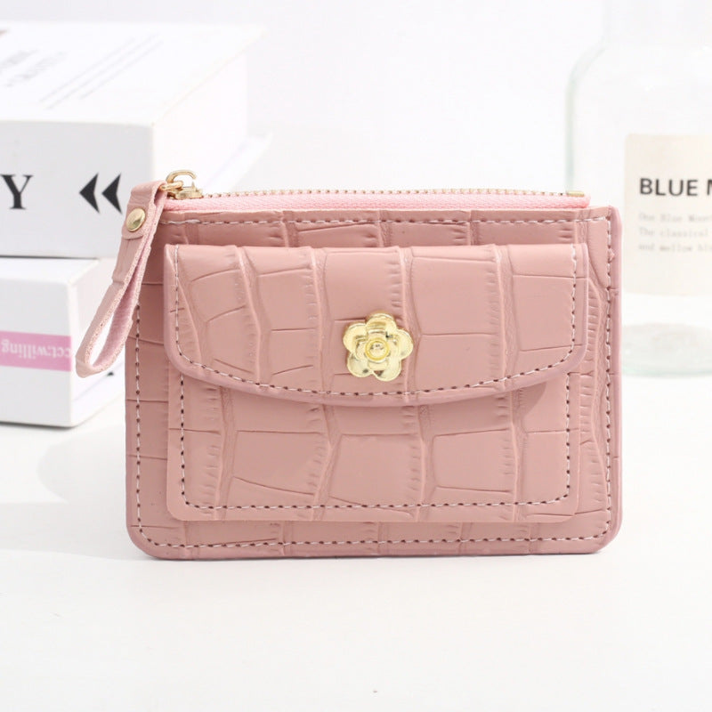 Wholesale Black PU Expandable Cardholder Wallet For Women Retro Lock Design Everyday Gift