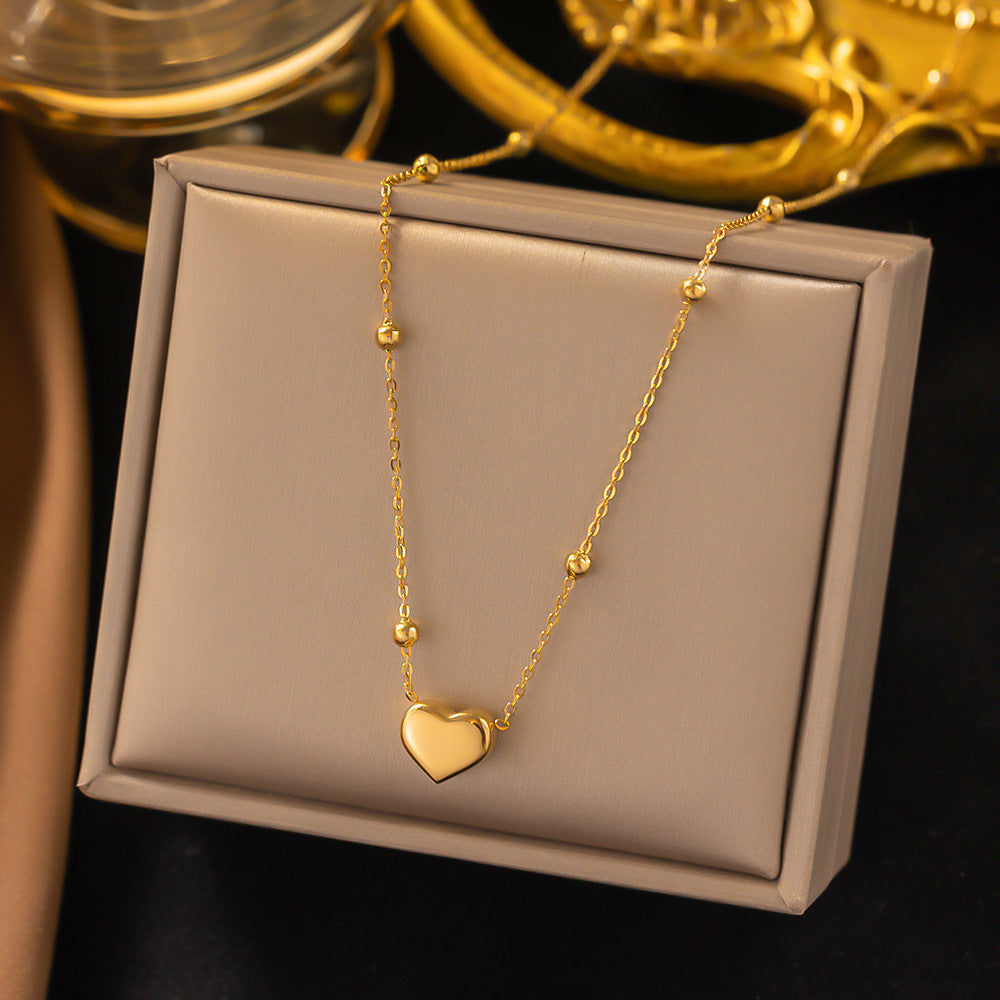 Wholesale Copper Heart Pendant Necklace for Women Trendy Geometric Style Party Gift