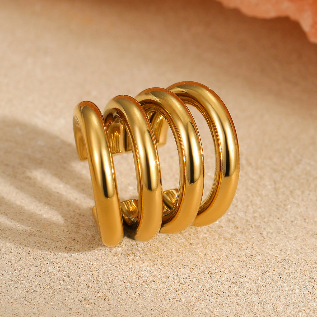 Wholesale  C- shaped ear clip without ear hole ear bone clip multi-layer earrings