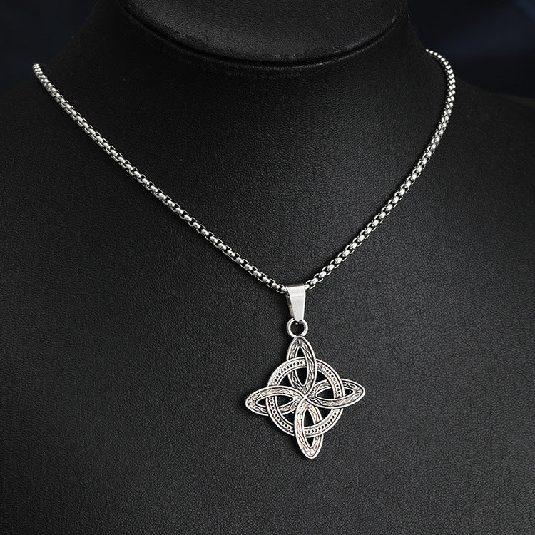 Wholesale Stainless steel Vintage Fashion Amulet Necklace