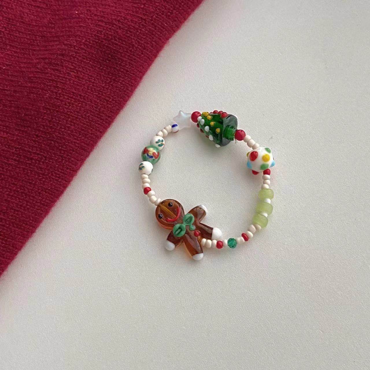 Wholesale Christmas style glass beaded necklace