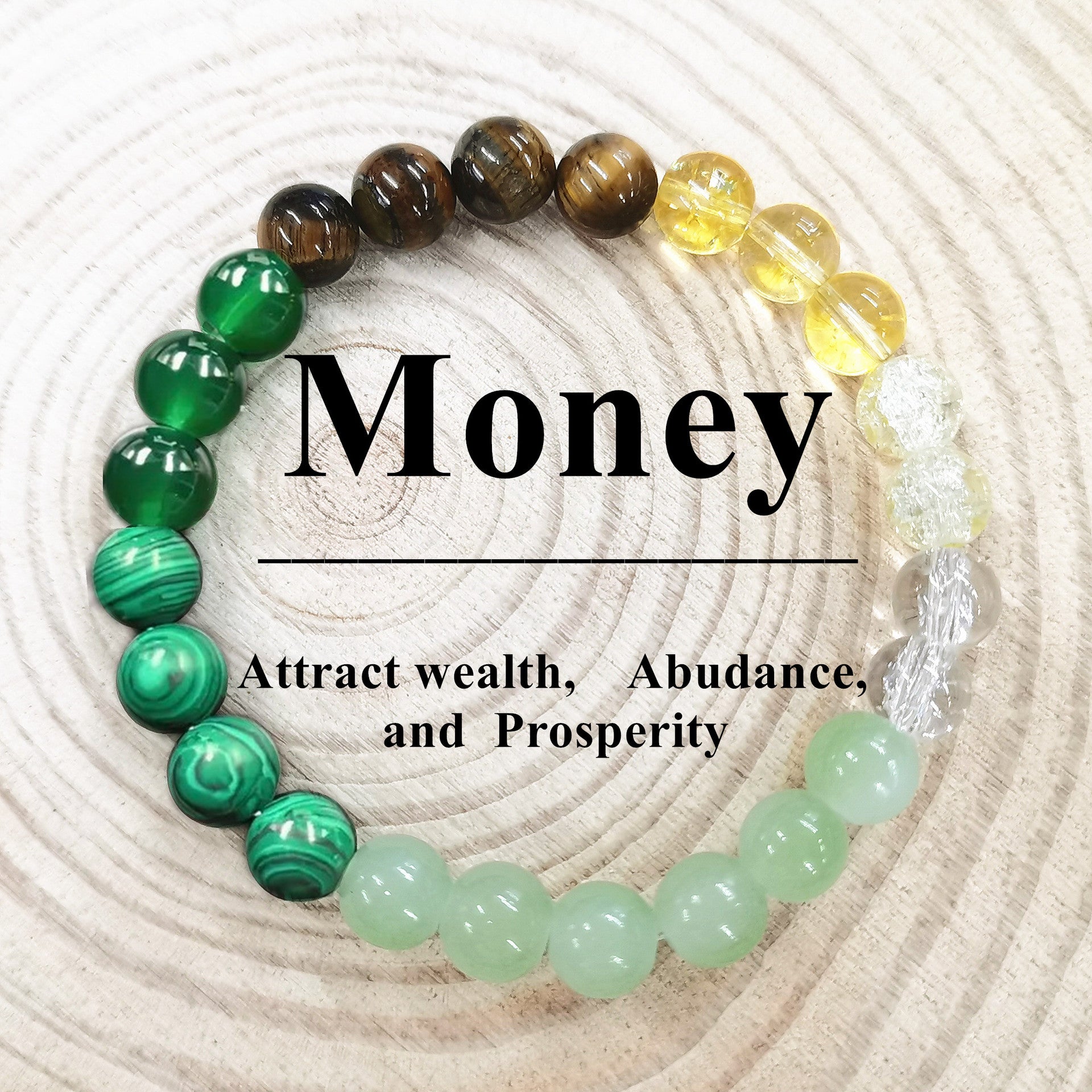 Wholesale  8mm Green Aventurine Tiger Eye Stone Amethyst Citrine Bracelet