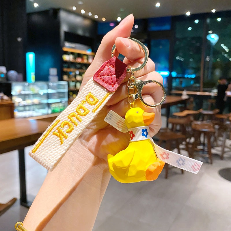 Wholesale Cartoon Cute Resin Duck Keychains ACC-KC-Gongz019