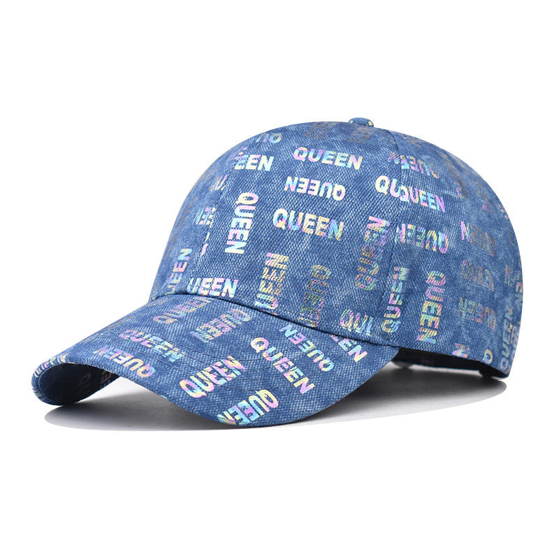 Wholesale Queen Polka Dot Denim Baseball Cap Trendy Summer Sun Protection Adjustable Hat