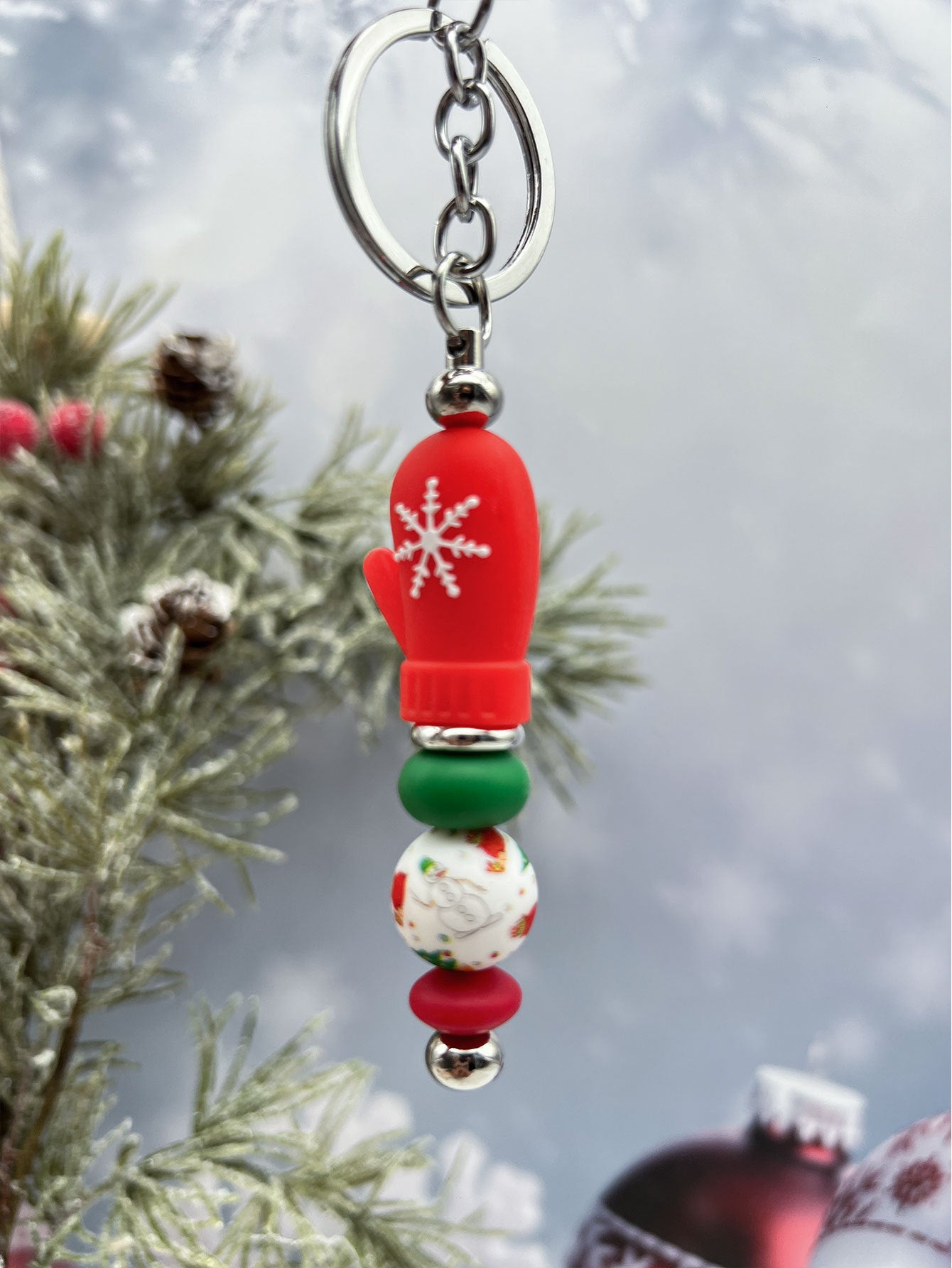 Wholesale Christmas Cartoon Cute Christmas Tree Keychain ACC-KC-JiuYa021