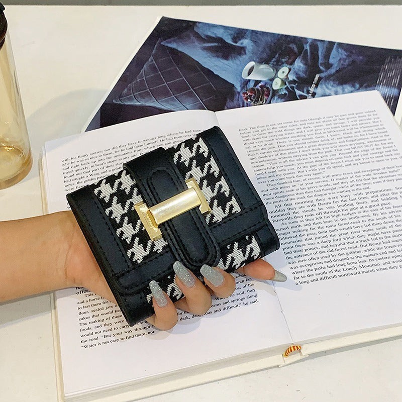 Wholesale Niche Light Luxury Houndstooth Wallet ACCVIP-WT-DuoMe001