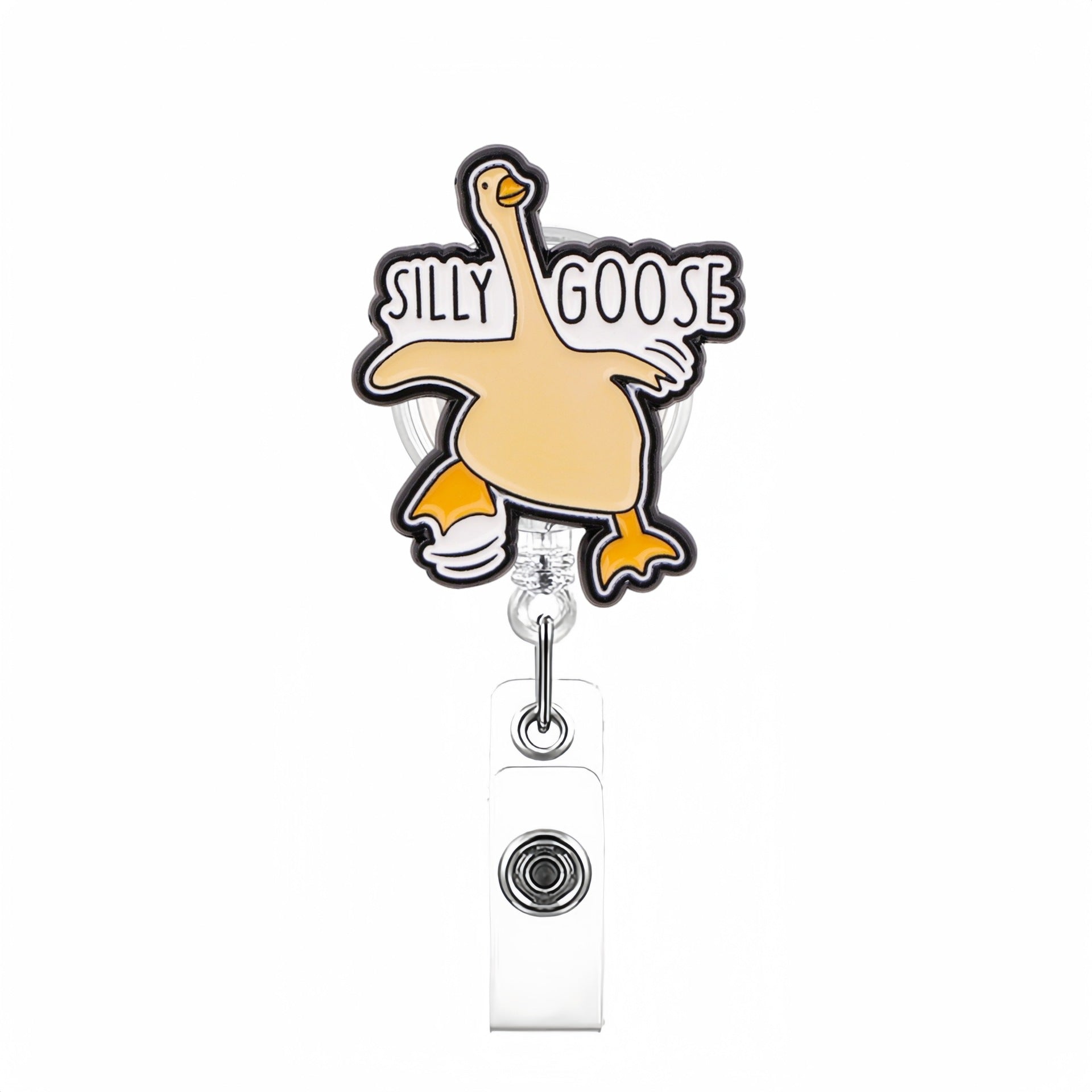 Thème animal en gros acrylique rétractable enroule des badges de trousseau rétractable