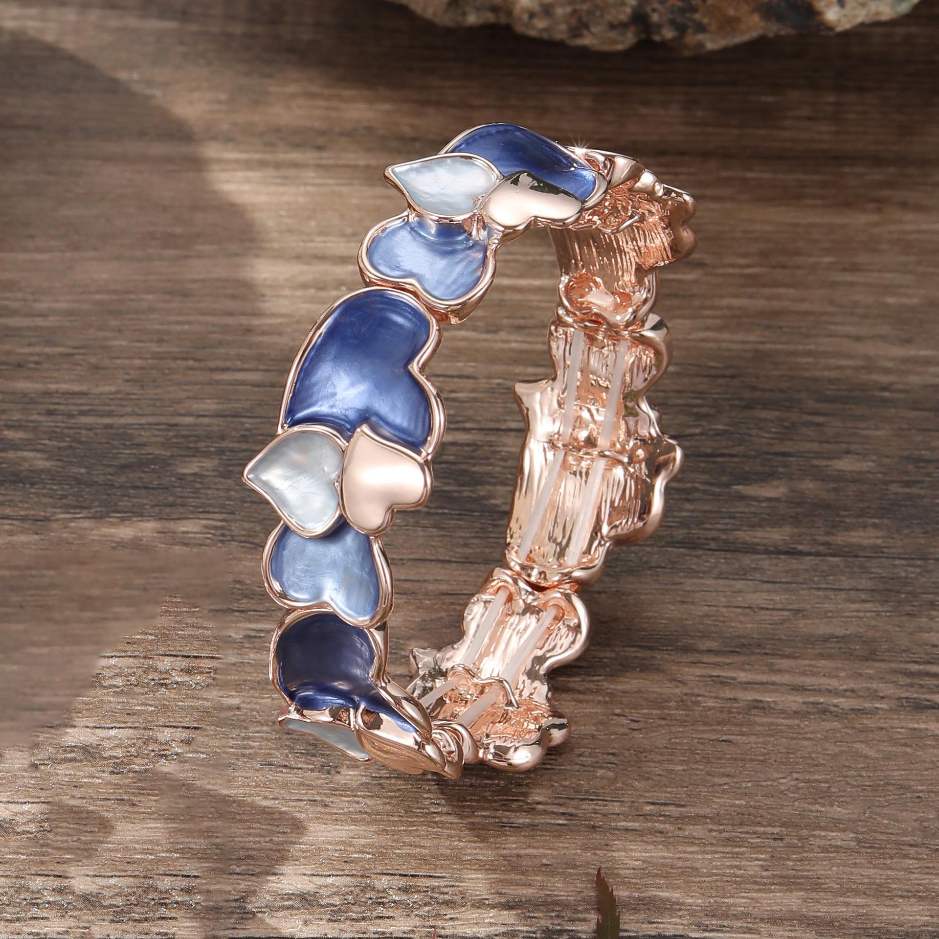 Wholesale  color painting oil geometric love elastic bracelet