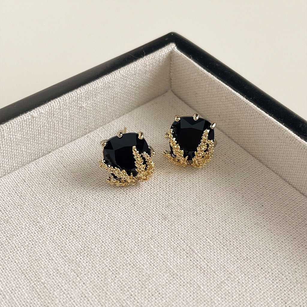 Wholesale  Black Oil Drop Earrings