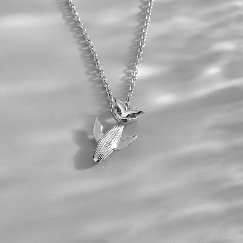 Wholesale small whale simple necklace