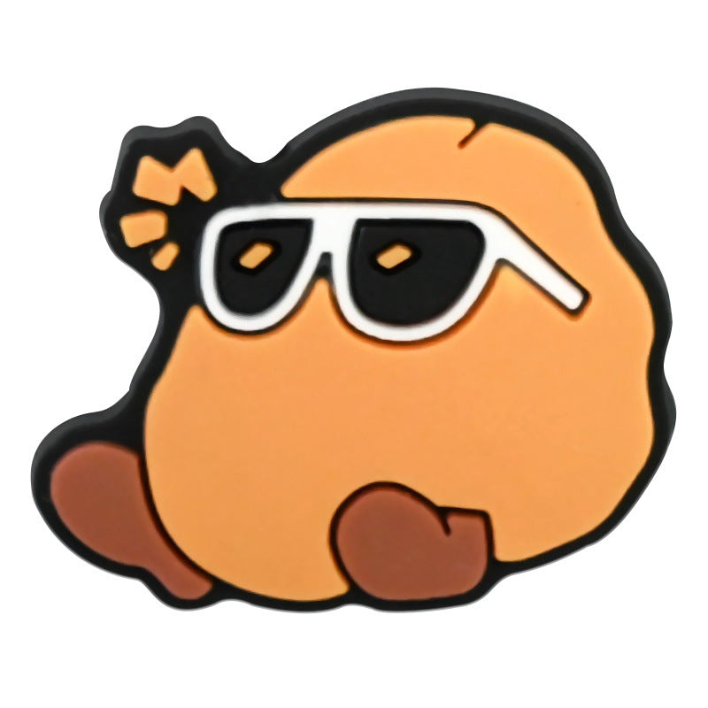 Wholesale Random 100pcs Cute cartoon potato-shaped  PVC Soft Rubber Shoe Buckle Decoration